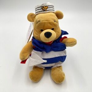 Disney Store Winnie the Pooh‎ Sailor Plush Bean Bag SS Pooh Nautical Sail Boat
